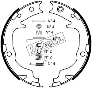 комплект спирачна челюст, ръчна спирачка fri.tech.           