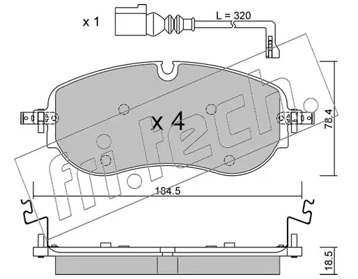 комплект спирачно феродо, дискови спирачки fri.tech.           
