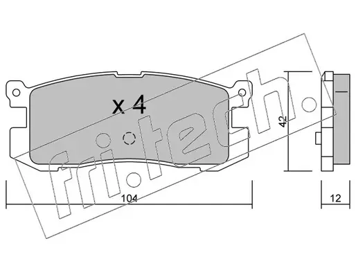 комплект спирачно феродо, дискови спирачки fri.tech.           