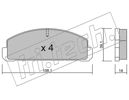 комплект спирачно феродо, дискови спирачки fri.tech.           
