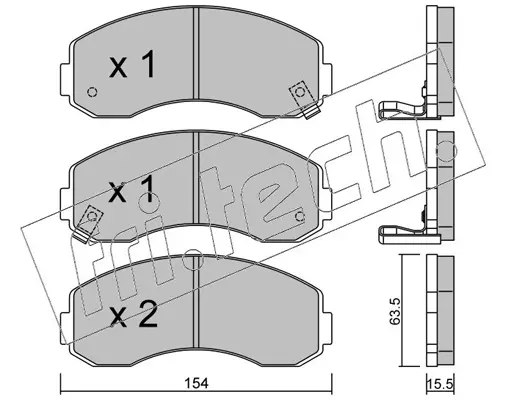 комплект спирачно феродо, дискови спирачки fri.tech.           