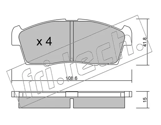 комплект спирачно феродо, дискови спирачки fri.tech.           