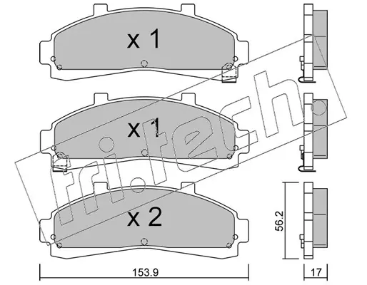 комплект спирачно феродо, дискови спирачки fri.tech.           