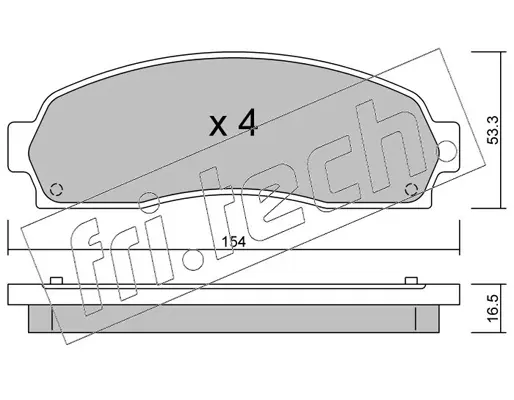 комплект спирачно феродо, дискови спирачки fri.tech.           