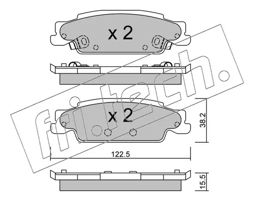 комплект спирачно феродо, дискови спирачки fri.tech.           