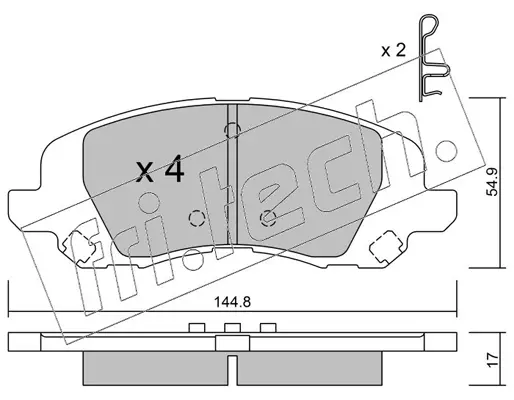 комплект спирачно феродо, дискови спирачки fri.tech.           