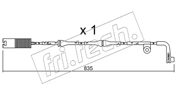 предупредителен контактен сензор, износване на накладките fri.tech.           