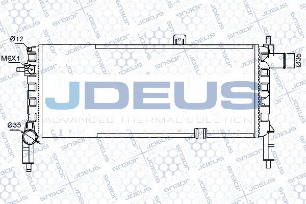 радиатор, охлаждане на двигателя JDEUS               