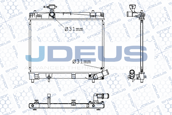 радиатор, охлаждане на двигателя JDEUS               