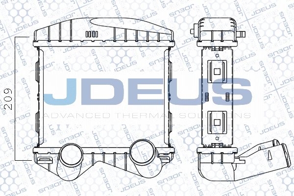 интеркулер (охладител за въздуха на турбината) JDEUS               