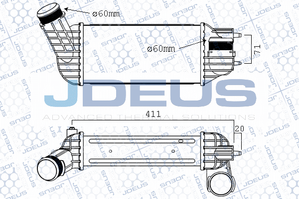 интеркулер (охладител за въздуха на турбината) JDEUS               