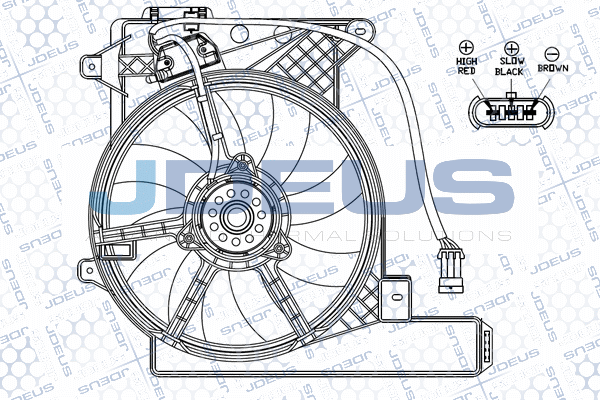 вентилатор, охлаждане на двигателя JDEUS               