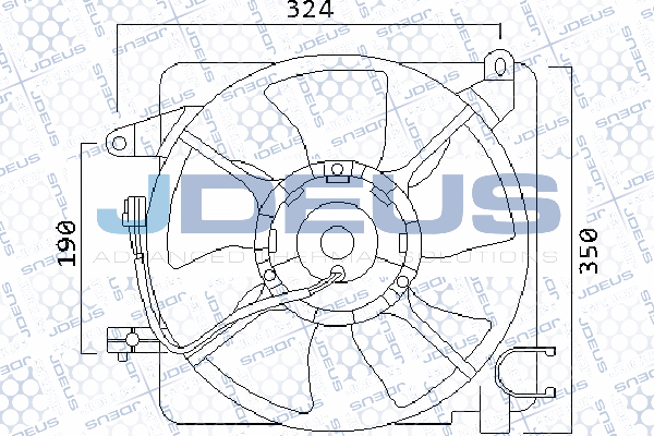 вентилатор, охлаждане на двигателя JDEUS               