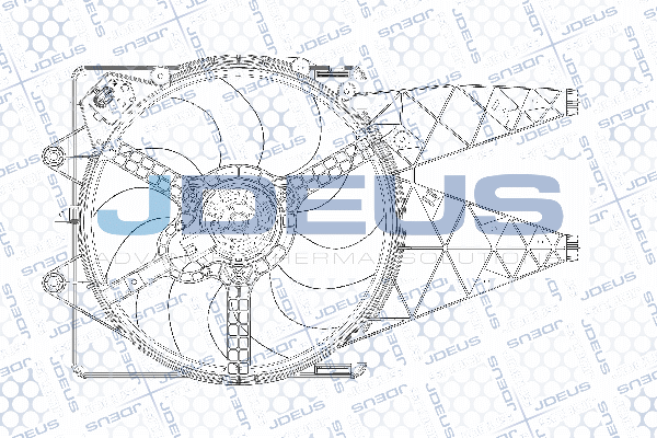 вентилатор, охлаждане на двигателя JDEUS               