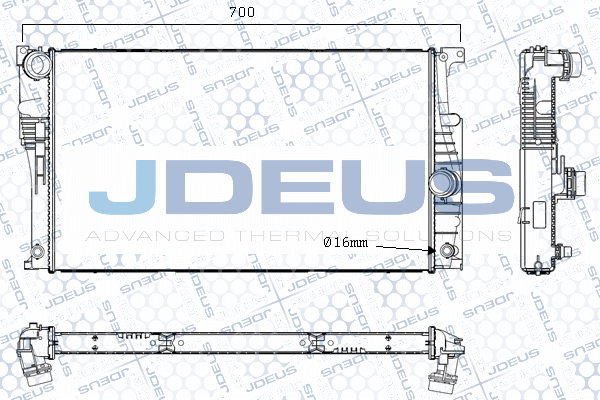 радиатор, охлаждане на двигателя JDEUS               