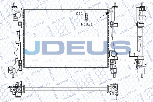 радиатор, охлаждане на двигателя JDEUS               