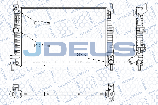 радиатор, охлаждане на двигателя JDEUS               