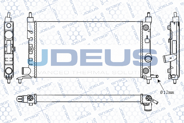 радиатор, охлаждане на двигателя JDEUS               