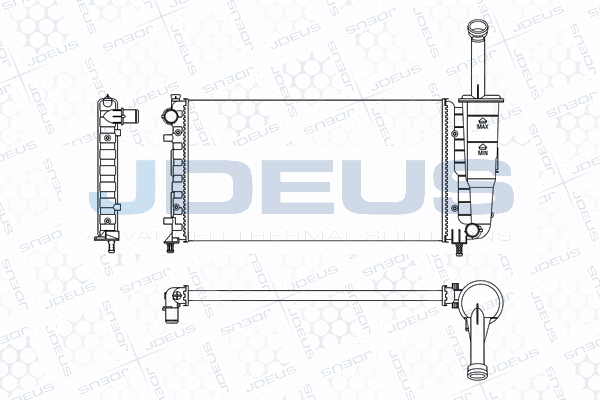 радиатор, охлаждане на двигателя JDEUS               
