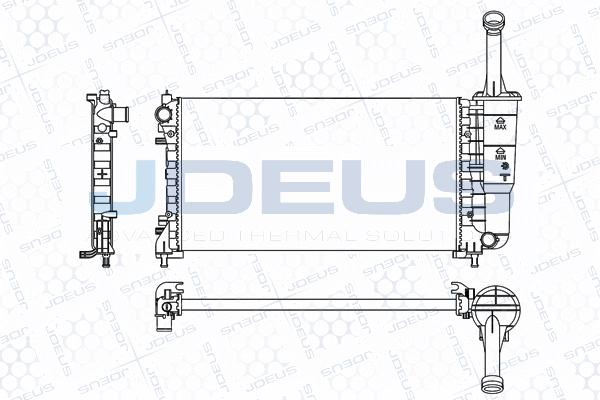 радиатор, охлаждане на двигателя JDEUS               