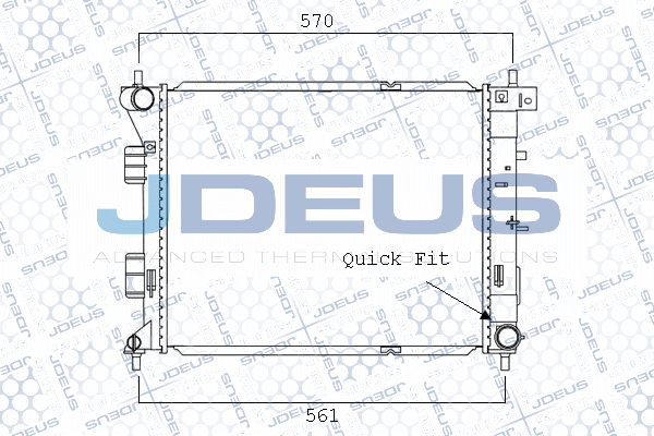 радиатор, охлаждане на двигателя JDEUS               