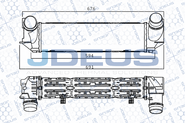 интеркулер (охладител за въздуха на турбината) JDEUS               