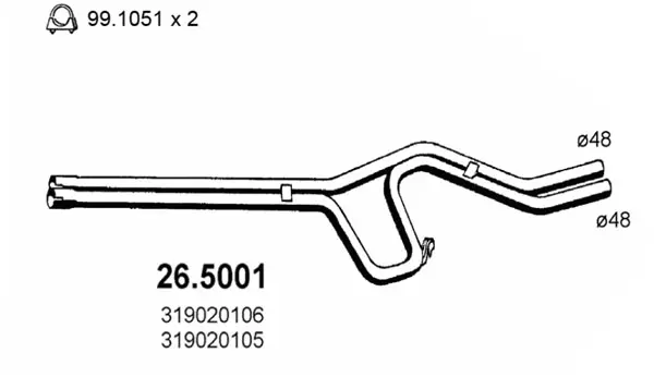 изпускателна тръба ASSO                