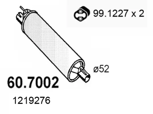 Задно гърне за VOLVO 240 (P242, P244) 2.3 60.7002 ASSO                