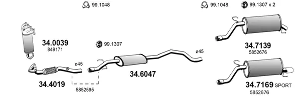 Изпускателна система ASSO                