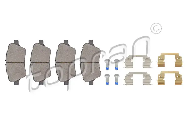 комплект спирачно феродо, дискови спирачки TOPRAN              