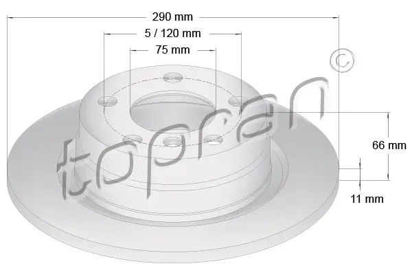 спирачен диск TOPRAN              