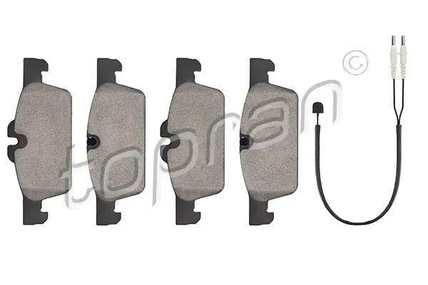 комплект спирачно феродо, дискови спирачки TOPRAN              