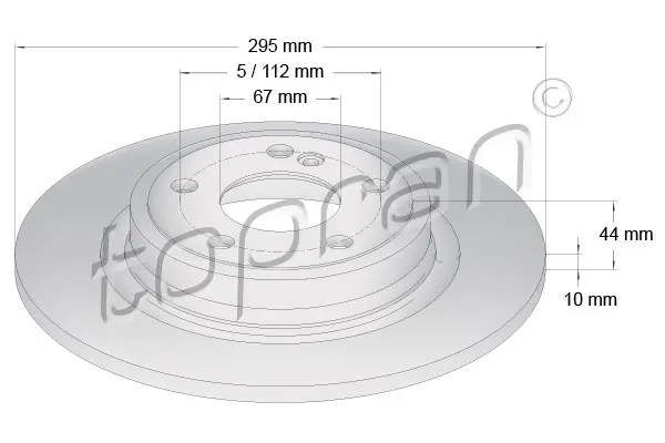 спирачен диск TOPRAN              