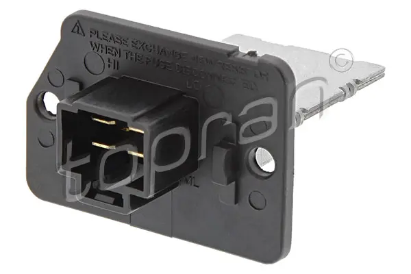 съпротивление, вентилатор за вътрешно пространство TOPRAN              