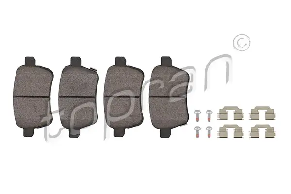 комплект спирачно феродо, дискови спирачки TOPRAN              