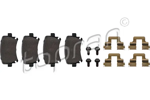 комплект спирачно феродо, дискови спирачки TOPRAN              