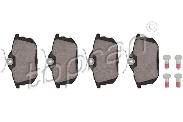 комплект спирачно феродо, дискови спирачки TOPRAN              