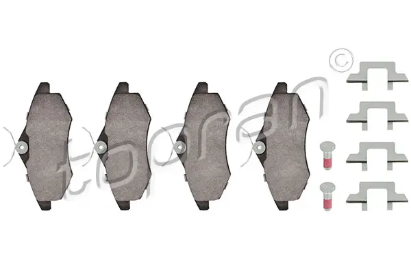 комплект спирачно феродо, дискови спирачки TOPRAN              