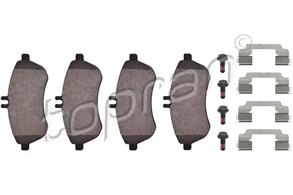комплект спирачно феродо, дискови спирачки TOPRAN              