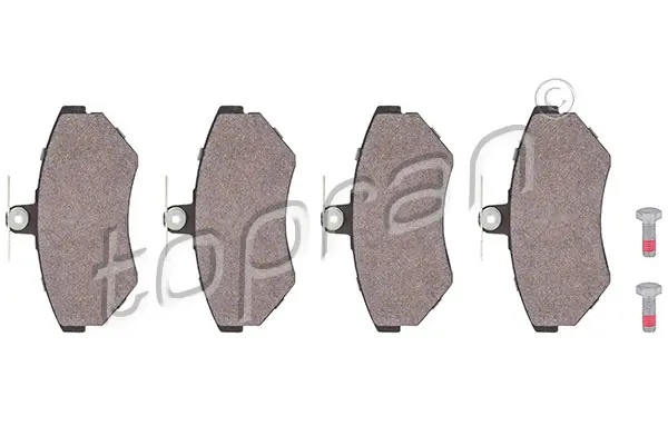 комплект спирачно феродо, дискови спирачки TOPRAN              