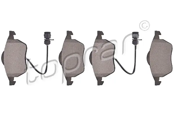 комплект спирачно феродо, дискови спирачки TOPRAN              