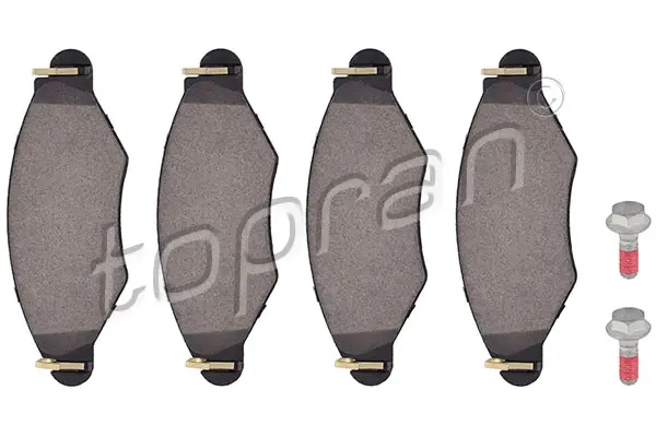 комплект спирачно феродо, дискови спирачки TOPRAN              