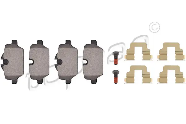 комплект спирачно феродо, дискови спирачки TOPRAN              