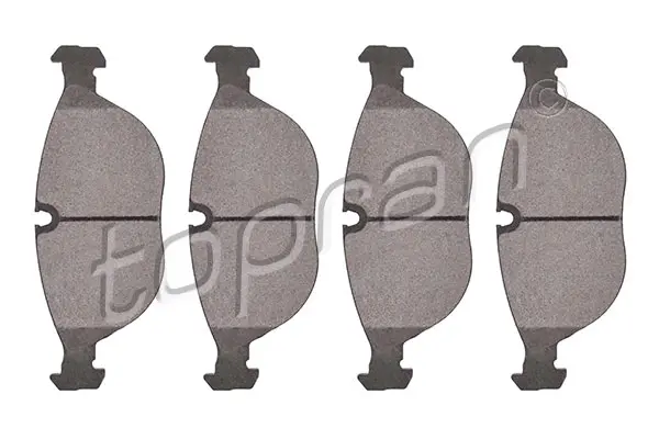 комплект спирачно феродо, дискови спирачки TOPRAN              