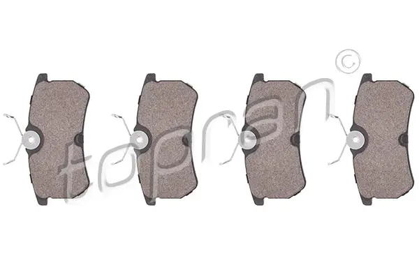 комплект спирачно феродо, дискови спирачки TOPRAN              