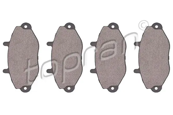 комплект спирачно феродо, дискови спирачки TOPRAN              