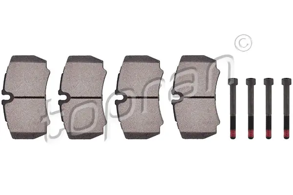 комплект спирачно феродо, дискови спирачки TOPRAN              