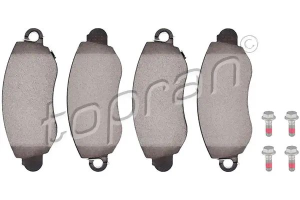 комплект спирачно феродо, дискови спирачки TOPRAN              
