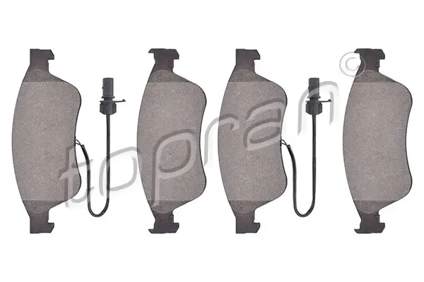 комплект спирачно феродо, дискови спирачки TOPRAN              