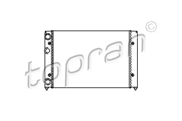 радиатор, охлаждане на двигателя TOPRAN              